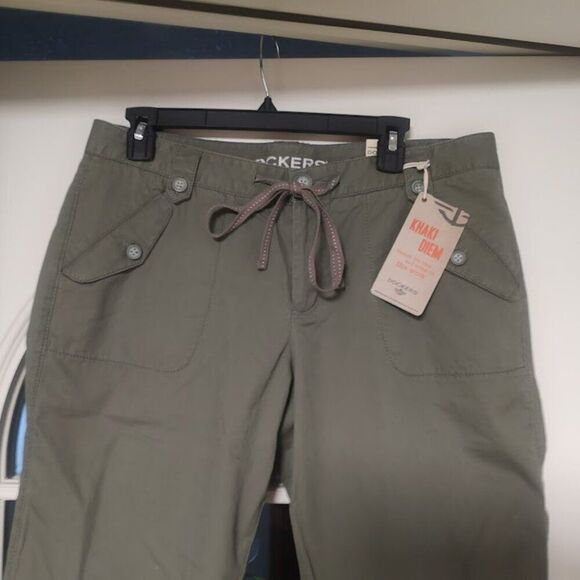 New Dockers Green Khaki Capri Size Women's 12 - Picture 2 of 3